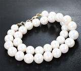 Колье с крупным кремово-белым морским жемчугом 400,6 карата Золото