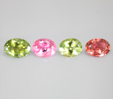 Серьги с разноцветными турмалинами 9,89 карата и бриллиантами Золото