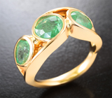 Кольцо с мятно-зелеными цаворитами 2,32 карата
