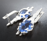 Комплект с флюоритами со сменой цвета 6,53 карата Серебро 925