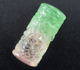 Золотой кулон с крупным арбузным турмалином 23,27 карата и бриллиантами Золото