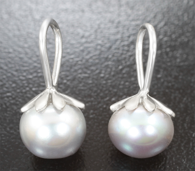 Серебро 925 Подвесы для серег с цветным морским жемчугом 8,58 карата