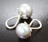 Подвесы для серег с цветным морским жемчугом 8,58 карата Серебро 925