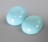 Пара кабошонов армянской бирюзы 5,23 карата