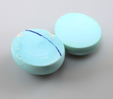 Пара кабошонов армянской бирюзы 5,23 карата