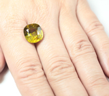 Высокая дисперсия! Крупный желтый сфен 9,84 карата