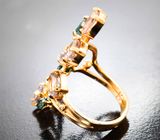 Кольцо с грандидьеритами 1,1 карата, морганитами и бриллиантами Золото