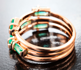 Кольцо с уральскими изумрудами 1,24 карата Золото