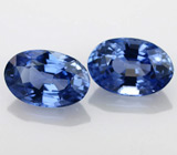 Серьги с сапфирами 1,33 карата и танзанитами 2,68 карата