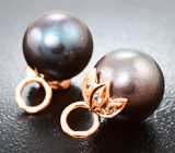 Подвесы для серег с цветным морским жемчугом 24,37 карата и лейкосапфирами