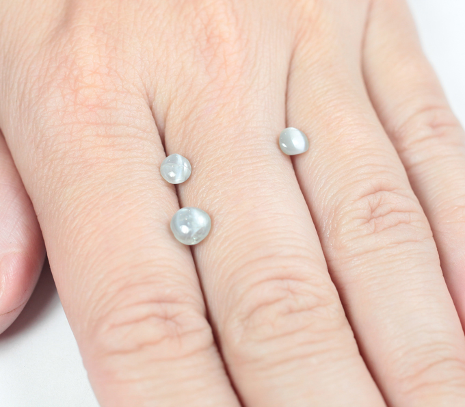 Набор из 3 хризобериллов с эффектом кошачьего глаза 2,09 карата