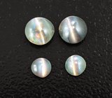 Набор из 4 хризобериллов с эффектом кошачьего глаза 1,55 карата