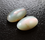 Пара хризобериллов с эффектом кошачьего глаза 2,59 карата