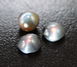 Набор из 3 хризобериллов с эффектом кошачьего глаза 2,45 карата