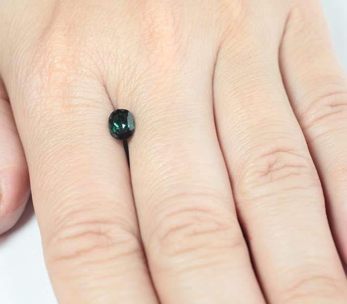 Редкий цвет! Зелено-голубой турмалин 1,07 карата