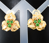 Комплект с уральскими демантоидами 2,33 карата