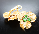 Комплект с уральскими демантоидами 2,33 карата