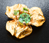 Комплект с уральскими демантоидами 2,33 карата Золото