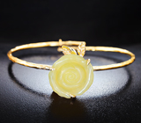 Браслет с резным огненным опалом 14,84 карата Золото