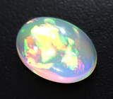 Серьги с кристалличевскими эфиопскими опалами 8,16 карата и цаворитами Серебро 925