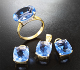 Комплект с флюоритами со сменой цвета 27,99 карата