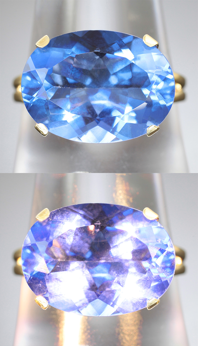 Комплект с флюоритами со сменой цвета 27,99 карата