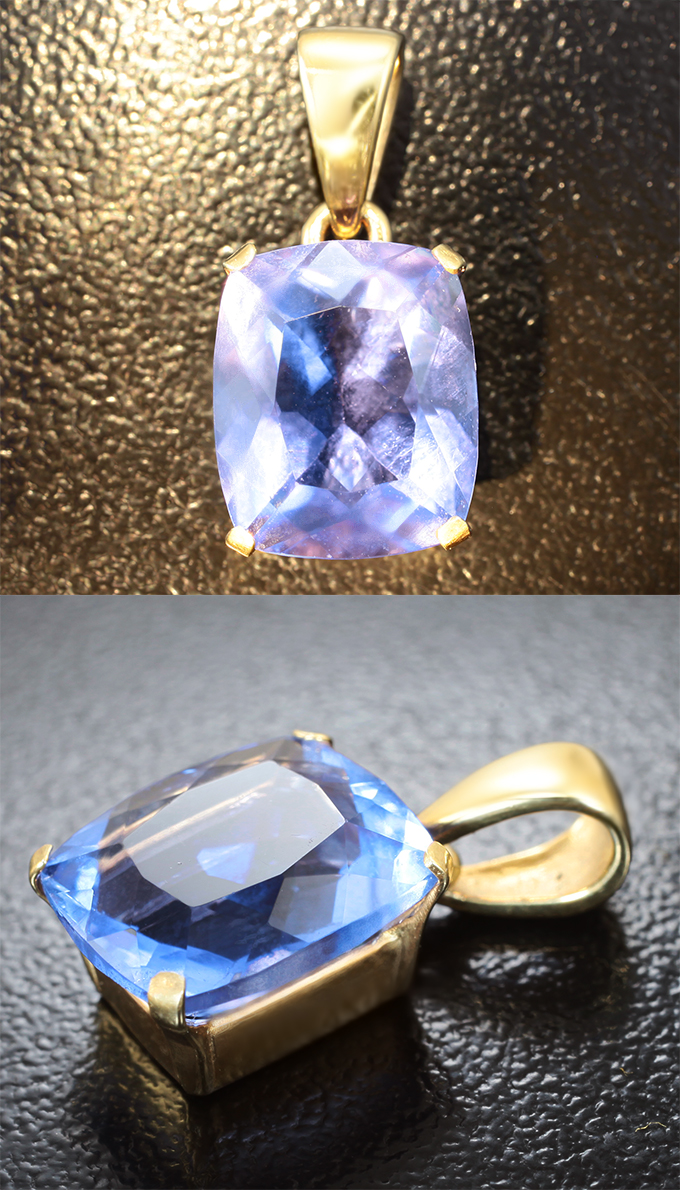 Комплект с флюоритами со сменой цвета 27,99 карата