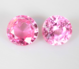 Пара пурпурно-розовых "неоновых" шпинелей 0,85 карата