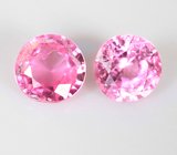 Пара пурпурно-розовых "неоновых" шпинелей 0,85 карата