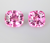 Пара пурпурно-розовых "неоновых" шпинелей 0,85 карата