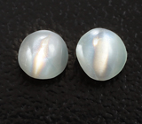 Пара хризобериллов с эффектом кошачьего глаза 1,09 карата