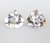 Редкая пара чистейших полихромных цоизитов 1,67 карата