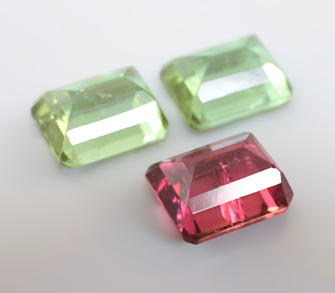 Open color grade! Набор из 3 турмалинов 8,73 карата