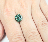 Крупный голубовато-зеленый муассанит 3,17 карата