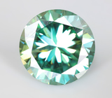 Крупный голубовато-зеленый муассанит 5,99 карата