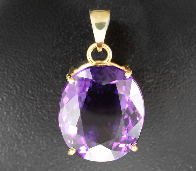 Серебро 925 Кулон с чистейшим уругвайским аметистом 19,41 карата