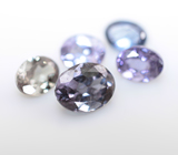 Набор из 5 редких гранатов с александритовым эффектом 1,31 карата