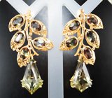 Серьги с диаспорами 15,11 карата, андалузитами 7,02 карата и бриллиантами