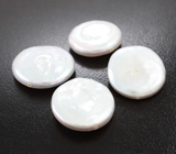 Набор из 4 серебристых жемчужин барокко 39,21 карата