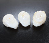 Набор из 3 кремово-белых жемчужин барокко 47,08 карата