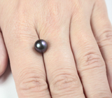 Черная морская жемчужина 3,92 карата! Титановый люстр