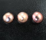 Набор из 3 золотисто-кофейных морских жемчужин 9,18 карата! Натуральный цвет