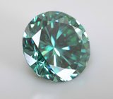 Голубовато-зеленый муассанит 2,56 карата