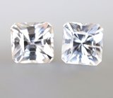 Пара чистейших бесцветных цирконов 3,95 карата