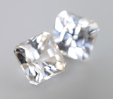 Пара чистейших бесцветных цирконов 3,95 карата