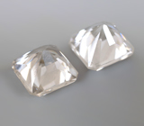 Пара чистейших бесцветных цирконов 3,95 карата