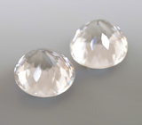 Пара чистейших бесцветных цирконов 3,06 карата