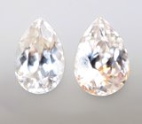 Пара бесцветных цирконов высокой чистоты 5,06 карата