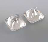 Пара чистейших бесцветных цирконов 3,2 карата