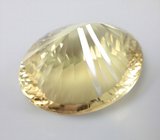 Крупный! Лимонный цитрин лазерной огранки 87,3 карата